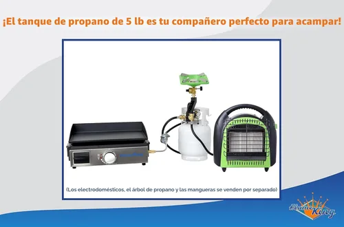 Miniatura 11 de Flame King YSN5LB-GAUGE - Cilindro de tanque de propano de acero de 5 libras con manómetro y válvulas OPD para parrillas y barbacoas, camping, pesca
