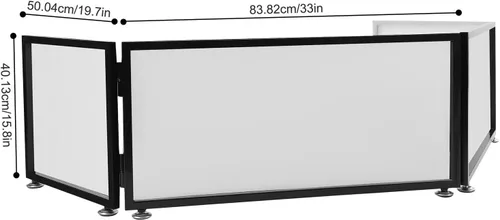Miniatura 5 de Cabina de DJ portátil para DJ, pantalla plegable para fachada de eventos de DJ con bolsa de viaje para exteriores e interiores y fiestas en el patio