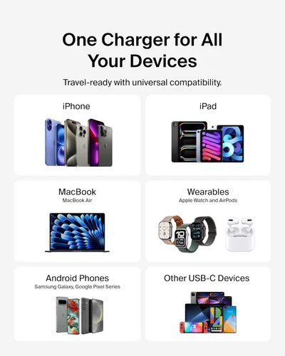 Miniatura 6 de Belkin Bloque de Carga de 42W con 2 Puertos, Cargador USB-C + USB-A de Super Carga Rápida - Samsung Galaxy S25, Apple iPhone 17, Air, Pro, Pro Max