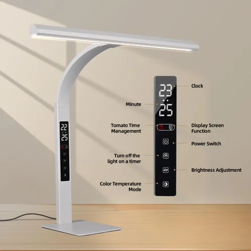 Miniatura 3 de Lámpara de escritorio LED para oficina en casa, luz de trabajo de computadora de arquitecto, atenuación continua de temperatura de color táctil