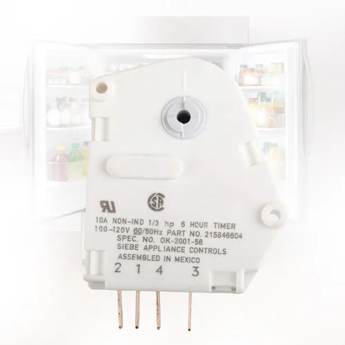 AP2592907 - Temporizador de descongelación para refrigerador, 120 V, 6 horas, 21 minutos, temporizador 215846604 para refrigerador y congeladores