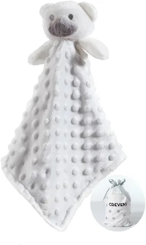 Miniatura 26 de CREVENT - Manta de felpa acogedora para bebé, mantita de seguridad con caras de animales para niños pequeños, regalo para bebés recién nacidos