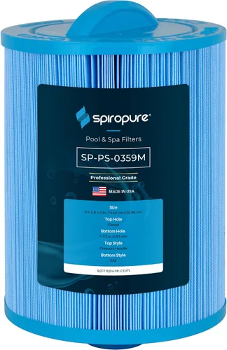 SpiroPure Cartucho de repuesto para Pleatco PWW50P3 PWW50 Filbur FC-0359 FC-0359M Unicel 6CH-940 6CH-940AM Waterway 817-0050 Blue Media Hot Tub Spa