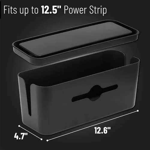 Miniatura 3 de Bates - Caja de organización de cables, grande, caja organizadora de cables, caja organizadora de cables, organizador de caja de cables, caja