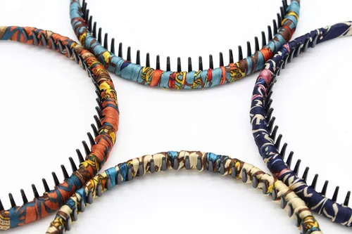 Miniatura 2 de JOBAND Diademas bohemias para mujer, bandas antideslizantes para el cabello, peine de dientes, accesorios para el cabello, aro de resina (4 piezas)