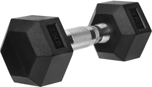 Miniatura 4 de Mancuernas hexagonales de hierro fundido con revestimiento de goma, mancuernas hexagonales negras, pesas libres para ejercicios