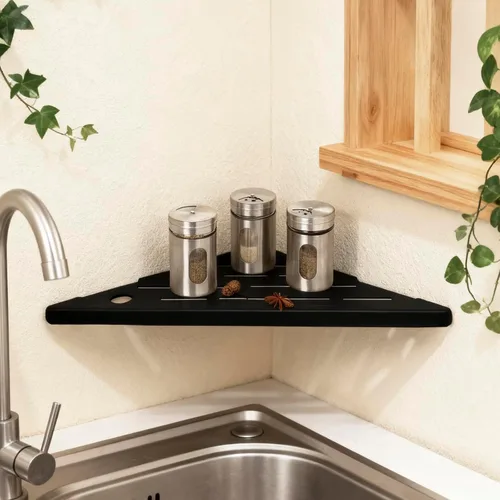 Miniatura 4 de 10 estantes esquineros de ducha, estantes organizadores para pared de azulejos, 2 paquetes, diseño de ranura de acero inoxidable SUS304, estantes