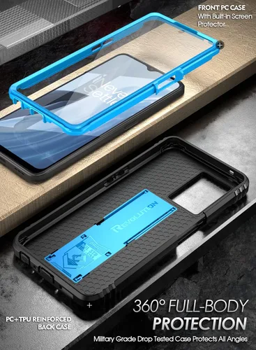 Miniatura 3 de Poetic Revolution Series - Funda protectora para OnePlus Nord N300 5G, de cuerpo completo, resistente de doble capa, a prueba de golpes, con función