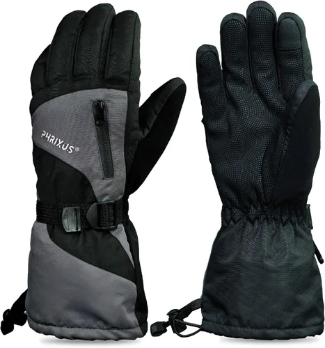 PHRIXUS Guantes de esquí para hombre y mujer, impermeables, para invierno, cálidos, 3M, Thinsulate, guantes de esquí y nieve, snowboard y motos de