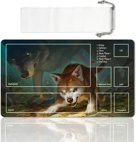 Miniatura 12 de Juego de mesa MTG Playmat Games Tamaño 60X35 cm CCG Compatible para TCG RPG CCG Play Mats (Ajani Steadfast-Zone)