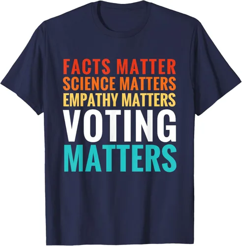Miniatura 52 de Facts Matter Science Matters Voting Matters - Camiseta demócrata liberal, Negro, S