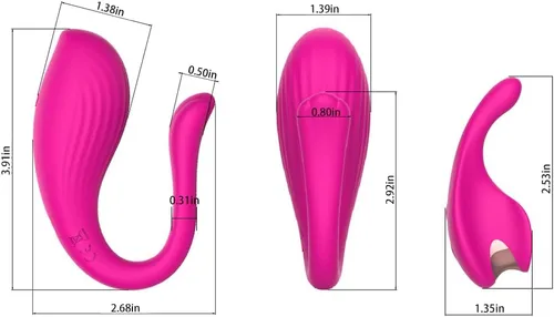 Miniatura 8 de Bragas vibratorias con aplicación y control remoto, vibrador portátil, Healexcer Smartphones Dual Motors Juguetes sexuales para adultos para Rosa