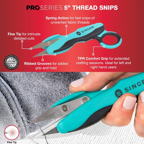 Miniatura 6 de SINGER Paquete de tijeras de coser ProSeries: tela resistente de 8.5 pulgadas, bordado de detalle de 4.5 pulgadas, tijeras de hilo de 5 pulgadas