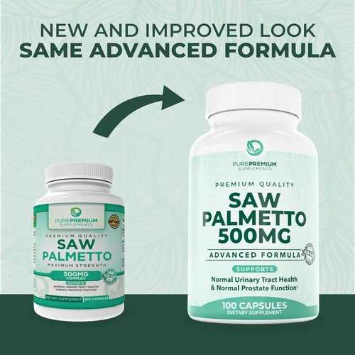 Miniatura 4 de Saw Palmetto Premium 500 mg para hombres y mujeres – Extracto de palma enana americana de máxima fuerza y suplemento en cápsulas en polvo – Apoya