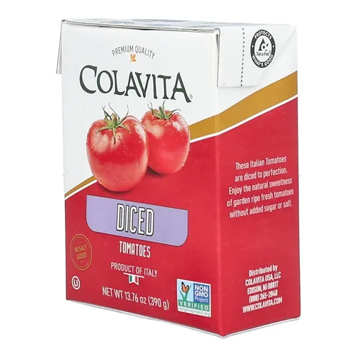 Miniatura 10 de Colavita Tomates italianos en dados, perfectos para salsas gruesas y platos de pasta, o como decoración para bruschetta y sopas, caja de recreación