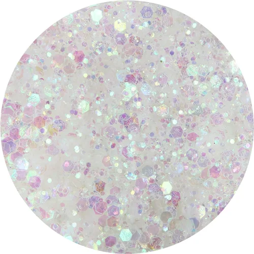 Miniatura 2 de TORC Purpurina holográfica blanca de 4 onzas, mezcla de purpurina gruesa a granel para decoración de festivales de arte cosmético de resina Blanco