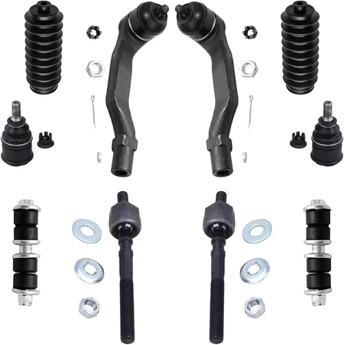 Detroit Axle - Kit de suspensión delantera de 10 piezas para Honda Civic CRX 1988-1991, 2 rótulas inferiores, 4 barras de acoplamiento interiores y