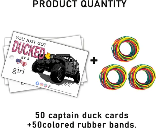 Miniatura 3 de You've Been Ducked You Just Got Ducked By a Car Girl Tarjeta de juego de pato de pato Etiqueta de tarjeta de pato Paquete de 50