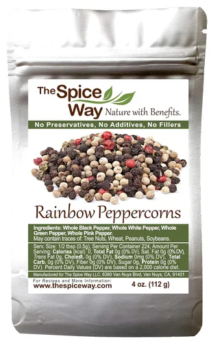 Miniatura 9 de The Spice Way Mezcla de pimienta arcoíris – (8 onzas) Una mezcla de pimientos frescos de colores con pimienta verde entera, pimienta rosa entera