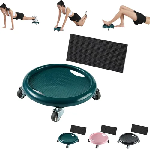 Rueda de rodillo abdominal, equipo de ejercicio abdominal con rodilleras, tabla de rueda abdominal multifuncional para mujer, rotación de 360° para