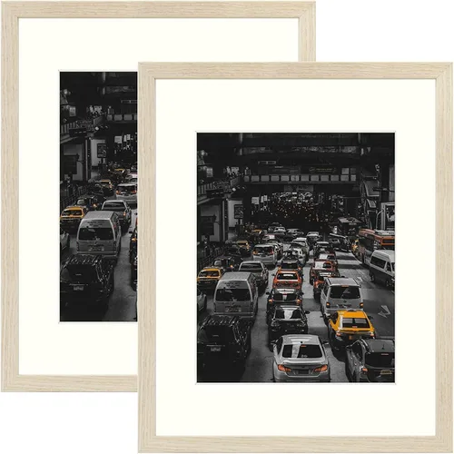 Miniatura 9 de Golden State Art, Marco de fotos de 11 x 14 pulgadas, para pared, fotos y pósteres de 8 x 10, pintura/impresión, bodas, paisajes (gris, paquete de 2)