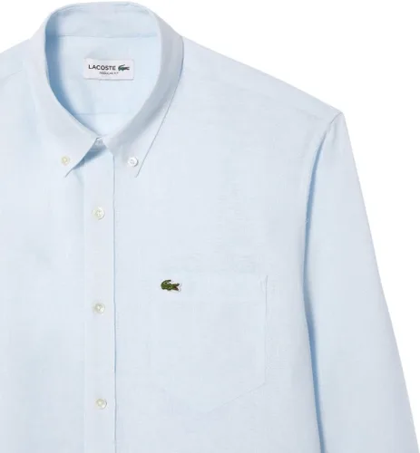 Miniatura 6 de Lacoste Camisa casual de lino con botones para hombre