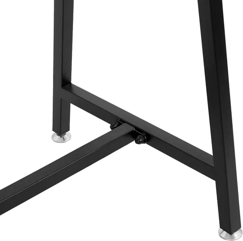 Miniatura 6 de MyGift Percheros de ropa modernos de metal resistente de 47 pulgadas con marco en A para colgar ropa, percheros independientes de grado comercial