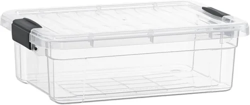 Miniatura 17 de Superio Caja de almacenamiento transparente con tapa, contenedores de plástico de 2.5 cuartos de galón para organizar, cajas apilables, sin BPA,