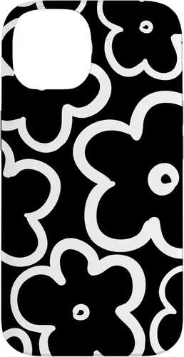 Miniatura 4 de Cute Flower Pattern Large Wildflower Black and White Floral Case for iPhone 17
