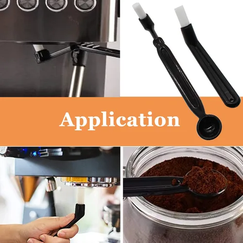 Miniatura 4 de Cepillo de limpieza para máquina de café, cepillo de nailon para máquina de café expreso, juego de herramientas de limpieza de café con cuchara