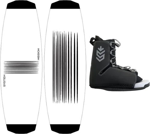 Miniatura 3 de System & Hyperlite Wakeboard Machete con fijaciones System Tour Wakeboard se adapta a tamaños de bota 8-14 Tablas 136, 140, 56.7 in Machete 55.1 in