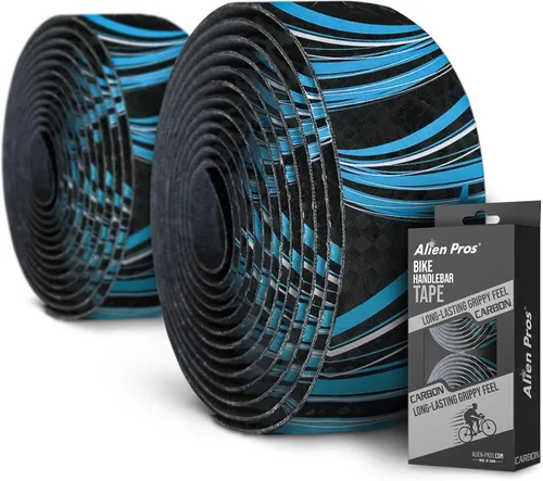 Miniatura 8 de ALIEN PROS Cinta para manillar de bicicleta de poliuretano (juego de 2) negro, rojo, blanco, rosa, azul, mejora el agarre de tu bicicleta con estas