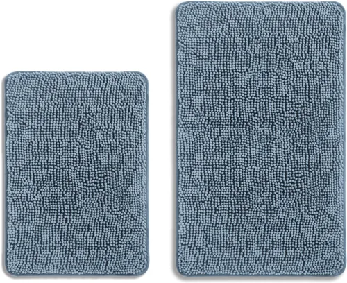 Miniatura 51 de Alfombra de baño pequeña de 12 x 18 pulgadas, lavable y absorbente, antideslizante, alfombra de baño de felpilla gruesa y suave para baño, ducha