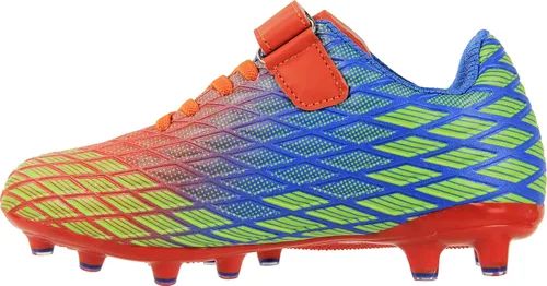 Sooneeya Kids Soccer Cleats - No-Tie Football Shoes - Outdoor Firm Ground Athletic Shoes