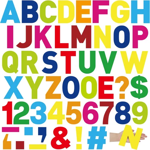 Miniatura 9 de 184 Piezas Calcomanías de Letras de Vinilo Grandes de 6" Calcomanías Grandes de Letras del Alfabeto, Números y Símbolos Autoadhesivas Removibles