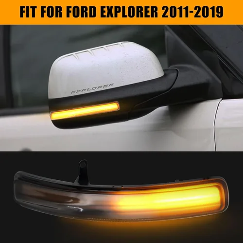 Miniatura 2 de [2 piezas] Luces intermitentes para retrovisor lateral para Ford Explorer 2011-2019 Reemplazo# BB5Z-13B375-A, BB5Z13B375A Ensamblaje de luces