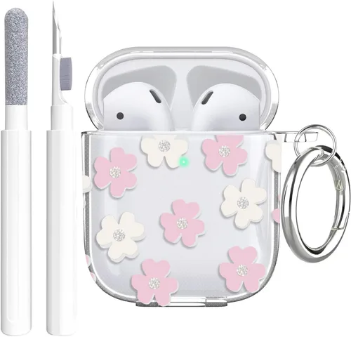 Miniatura 33 de Aircawin Funda transparente para Airpods, funda protectora a prueba de golpes para Airpod 1 y 2, accesorios de protección completa de TPU suave