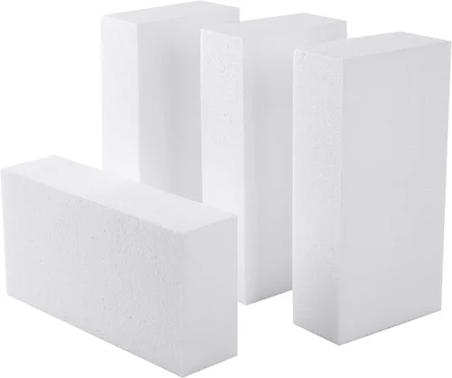 Miniatura 9 de AMZQNART 8 paquetes de bloques de espuma para manualidades, bloques cuadrados de espuma de poliestireno de 4x4x2 para escultura artística, arreglos