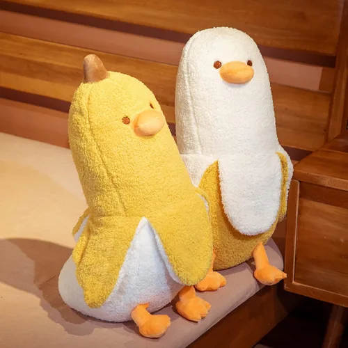 Miniatura 6 de Juguete de Peluche de Pato Banana, Muñeca de Animales de Peluche de Pato Banana Linda Almohada de Peluche para Abrazar Regalo para Niñas y Niños