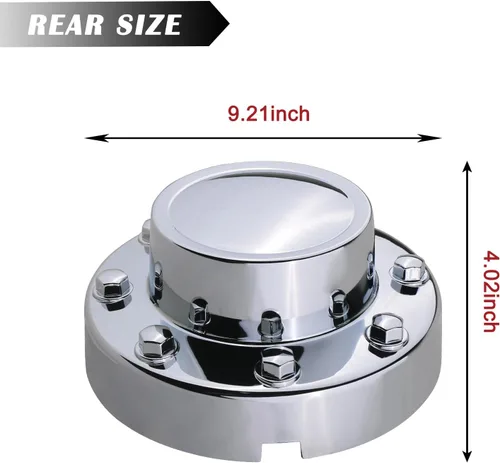 Miniatura 5 de TQPONLY Tapa central cromada de doble rueda Compatible con accesorios Dodge Ram 3500 2011-2018 Llanta de aleación de 1 tonelada DRW 8 Lug 10