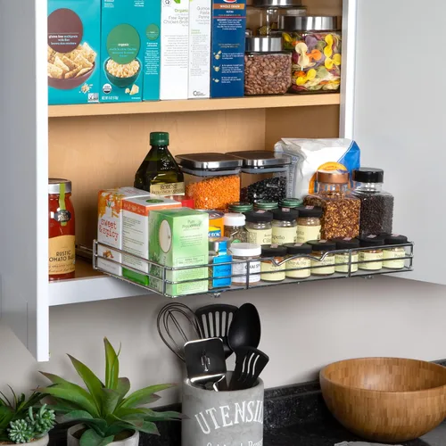 Miniatura 4 de Organizador extraíble para gabinete para especias, latas - Resistente con garantía limitada de por vida - Organizador de especias extraíble