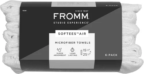 Miniatura 7 de Toallas de microfibra Fromm Softees para peluqueros, barberos, spa, gimnasio en Aqua, 16" por 29", 10 unidades. Toalla perfecta para el cuidado