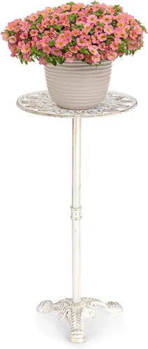 Miniatura 8 de OwnMy Soporte alto de hierro fundido para macetas, soporte para macetas con pedestal decorativo, para interiores y exteriores, soporte grande