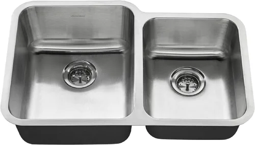Miniatura 7 de American Standard 18DB.321800S.075 Danville - Fregadero de cocina de acero inoxidable con doble tazón, 32 x 18 pulgadas