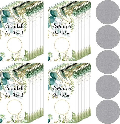 Miniatura 7 de Outus 100 Piezas Certificados de Regalo Tarjetas para Rascar para Pequeñas Empresas Tarjetas de Regalo Personalizadas en Blanco para Vacaciones