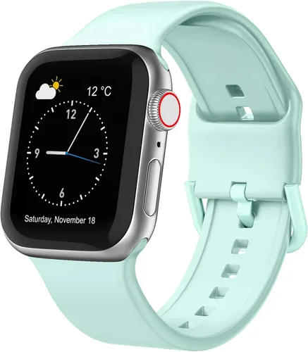 Miniatura 48 de Correa deportiva para Apple Watch, 49, 46, 45, 44, 42, 41, 40 y 38 mm, correa de silicona suave, cierre clásico, reemplazo para iWatch Series 11