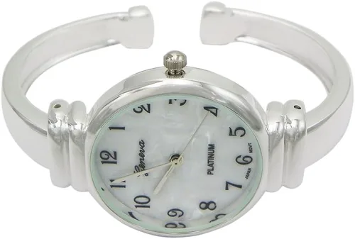Miniatura 2 de Rosemarie Collections Reloj de pulsera de metal con nácar para mujer (tono plateado), Moderno