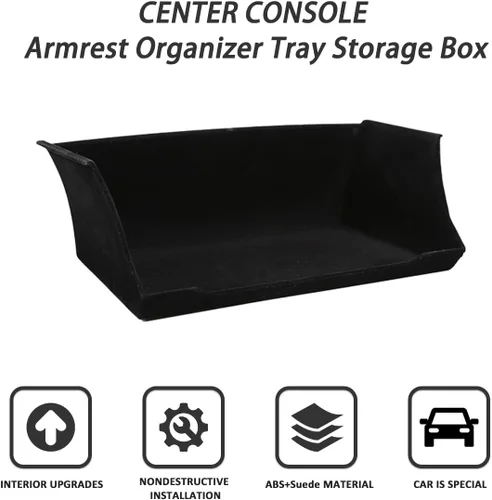 Miniatura 6 de YIWANG Para Land Rover Defender 90 110 2020-2022 Car Styling ABS negro caja de almacenamiento central de coche caja de teléfono Accesorios de coche