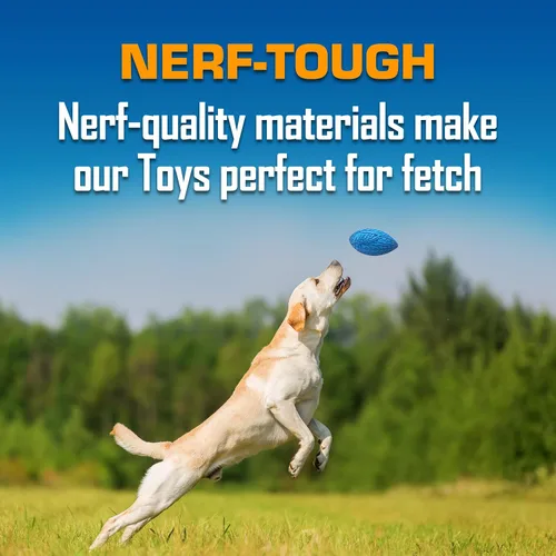 Miniatura 4 de Nerf Dog Set de Regalo de Juguetes, Set de 3 Piezas de Juguetes para Perros de Exterior para Buscar, Incluye Pelota Crujiente de Cuadros, Pelota
