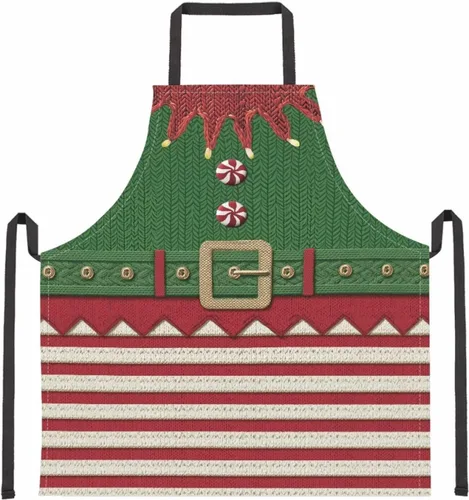 Miniatura 15 de Dreaweet Delantal de cocina unisex con cuello ajustable de Navidad